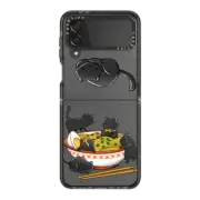 Galaxy Z Flip4 Impact Case Kawaii Anime Cat Shirt Japanese Ramen Noodles