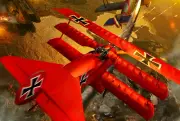 Red Barron German WWI Flying Ace Iron Fighter Aircraft (Size 22cm-18cm-9cm)