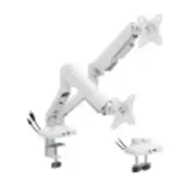 Lumi DTM94-C024UC FlexPrecision Cost-Effective Gas Spring Dual Monitor Arm with USB Ports White [DTM94-C024UC]
