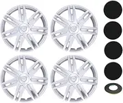 4PCS HubCap Replacement Wheel Cap Automobile 19-Inch Hub Cap Full Rim Cover Accessories Compatible for Tesla Model Y 2018-2024(Silver)