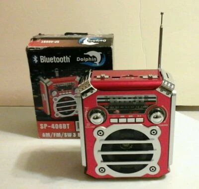 Red Dolphin Bluetooth SP-406BT AM FM SW 3 Bands Radio