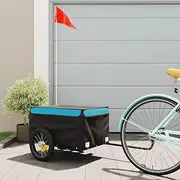 Generic Bike Trailer Black and Blue 30 kg Iron,Sporting Goods,Outdoor Recreation,Cycling,Bicycle Accessories,Bicycle Trailers