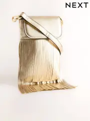 Metallic Fringe Phone Bag (F36931) | $45