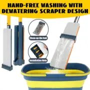 Mop360°Rotating Wet Cleaning Magic Self Wringing Mop+FoldableBucket+6cloth 42CM