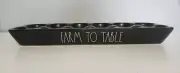 NEW Rae Dunn Black FARM TO TABLE Ceramic Egg Tray Holder 12 Eggs by Magenta RARE