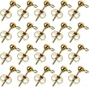 COHEALI 40pcs Stainless Steel Ball Earring Posts DIY Earring Making Supplies Pin Backs for Jewelry Making