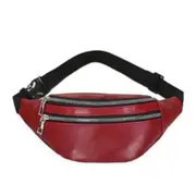 2 Pcs Women Chest Bag Waist Packs For Unisex Female Pu leather Fanny Packs New Fashion Banana Ladies Belt Bum Bags