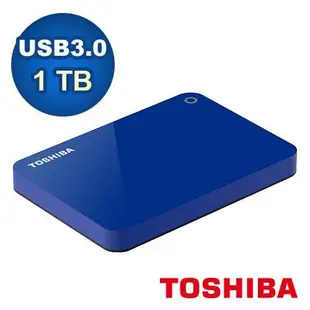Toshiba 2.5吋 V9 1TB USB3.0 外接式硬碟 藍