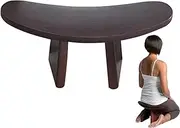 Meditation Stool - Compact Folding Chair, Solid Wood Bench | Comfortable Seat for Yoga Practice and Relaxation, Conscious Meditation Aid and Portable for Domi Retreat