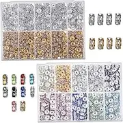TEHAUX 1400pcs Jewelry Spacer Beads DIY Drill Ring Kit Rhinestone Beads Metal Australia