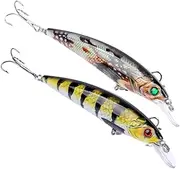 GANAZONO 1 Pair Fish Shape Durable Plastic Fishing Baits Tear Resistant Accessories for Enhanced Fishing Success and Competitions