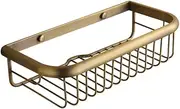 Nokozan Brass Bathroom Square Shower Caddy Bathroom Shower Storage Rack Shelf Organiser Basket Wall Mount, Bronze