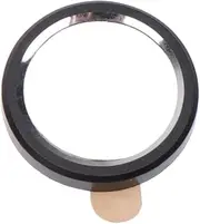 TEHAUX 3pcs Metal Phone Lens Protection Cover Compatible with Iphone All Protection Circle with Firm Fit High End Metal Texture Rear Back Lens Guard Black