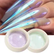 Aurora Magic Rubbing Dust Nail Glitter Aurora Solid Nail Powder Chrome Pigment ~