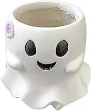 Binxind Ghost Bucket Vase Halloween Ghost Treat Buckets Halloween Ghost Bucket Vase for Doorway Bedroom Living Room