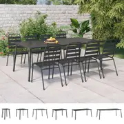 Outdoor Table Dining Table Bar Table Outdoor Furniture Anthracite Steel vidaXL