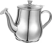 NOLITOY Grease Saver Pot 18oz Oil Strainer Pot Oil Dispenser Stainless Steel Fine Mesh