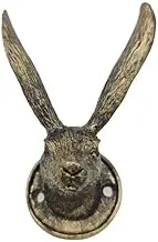 Unique Animal Wall Hook I Antique Style Rabbit Shape Wall Mounted Hanger Rack I Decorative Hooks for Hanging Coats Purses Towel Key Hat Jacket Bag Home Wall Décor (HK483)