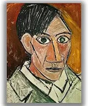 Yomcut Pablo Picasso Wall Art. Self-Portrait Poster - Abstract Canvas Wall Art. Impressionist Art Painting. Modern Bedroom Living Room Office Home Decoration Unframed(12x16in/30x40cm)…