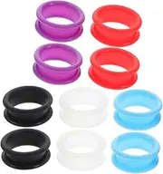 CALLARON 10pcs Silicone Finger Rings for Scissors Comfortable Grips for Pet Grooming Hairdressing Crafts Colorful Finger Protection Inserts for Enhanced Safety Injury Prevention