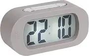 Karlsson - Clock, Alarm Clock Rubber - Silicone - Grey - H7 x W14 x D5 cm