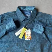 Robert Graham ANDRETTI Button Down Shirt Mens Medium NWT Dark Green SOLD OUT