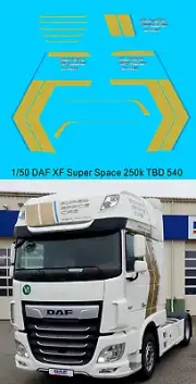 1/50 Decals for DAF XF Super Space 250K TBD540