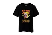 SpongeBob SquarePants Mens Scare Or Be Scared T-Shirt (Black) - UTNS7758