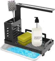 Baicccf Kitchen Sink Organizer Sponge Holder, Stainless Steel 304 Wall And Stand Sink Storage, Dish Drainer Tray, Soap Dish, Bathroom Counter Organ...