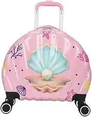 [BaotyJie] Kids Luggage Compact Children's Day Gift Lightweight Aluminum Handle Suitcase, Pink