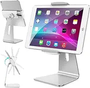 AboveTEK Elegant Tablet Stand, Aluminum iPad Stand Holder, Desktop Kiosk POS Stand for 7-13 inch iPad Pro Air Mini Galaxy Tab Nexus, Tablet Mount for Store Showcase Office Reception Kitchen Countertop