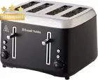 Addison 4-Slice Toaster RHT514BLK - Dual Browning, Defrost & Reheat, Wide Slots