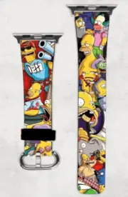 The Simpsons Apple Watch Band 38/40/41 & 42/44/45 Homer Duff Bart Lisa Marge