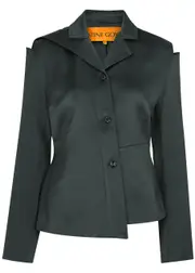 Stine Goya Nanci Satin Blazer - Black - XS (UK6 / XS) XS (UK6 / XS)