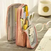 Standing Canvas Pencil Case Black - One Size