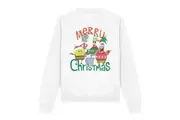 SpongeBob SquarePants Unisex Adult Merry Christmas Group Sweatshirt (White) - UTTV12696