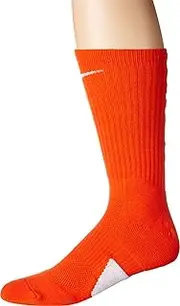 [Nike] Elite Basketball Crew Socks Small (Fits Women 4-6, Youth 3Y-5Y) Orange, White SX7626-891