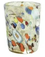 Murano Millefiori Hand Blown Glass Tumbler