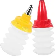 WATIIFUFU Framed Vase Cream Nozzle Squeeze Bottle Set Cookie Fondant Decorating Tools Random Color