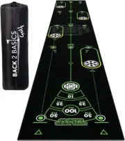 Back 2 Basics Golf | Play-Off Putting Mat | 10 Ft | Mimics Real Putting Green |
