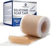 MURASAKI BEAUTY Silicone Scar Tape & Sheets – Removal on Keloids, Burns, Abrasion, C-Section, And Surgical Scars – Safe For Adults And Children – 1.6"X 60" Roll-4 X 1.5M(Pack of 1) (1.6X60inch)