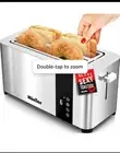 Mueller UltraToast Full Stainless Steel Toaster 4 Slice, Long Extra-Wide Slots