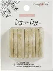 Maggie Holmes Day-To-Day Planner Discs 1.75" 9/Pkg-Wood