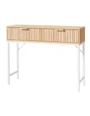 [Artiss] Console Table 2 Drawers 92cm in Brown