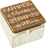 Primitives by Kathy Happiness Blooms Wood Trinket Box