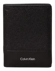 [Calvin Klein] Must Bifold Wallet in Black Caviar Grain/Smooth