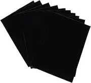 Joyzan 10Pcs Black Velvet Fabric, Self Adhesive Felt Fabric Sticky Back Adhesive Sheets Flock Contact Paper Roll Shelf Liner for Drawer DIY Art Craft Making Furniture Protector Pads