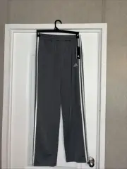 NWT Adidas Tri-Cot Jogger Pants Three Stripes Dark Grey Boys Size XL(18/20)