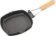SUPVOX Convenient Breakfast Pan Portable Steel Frying Pan Non-Stick Egg Cooking for Outdoor Camping