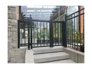 Gate Kit (3/4" pickets, Black) - Lightweight Aluminum gate Package for Outdoo...